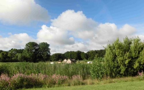 Blick auf die neue Siedlung