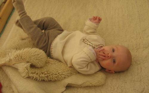 Unser Lagerbaby! Wir sind zum verwöhnen da, die Eltern zum erziehen. :)